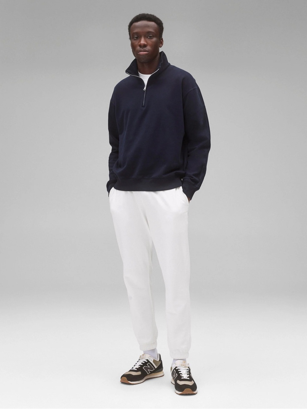 Reigning Champ Men’sWhite Drawstring Sweatpant Joggers, size L